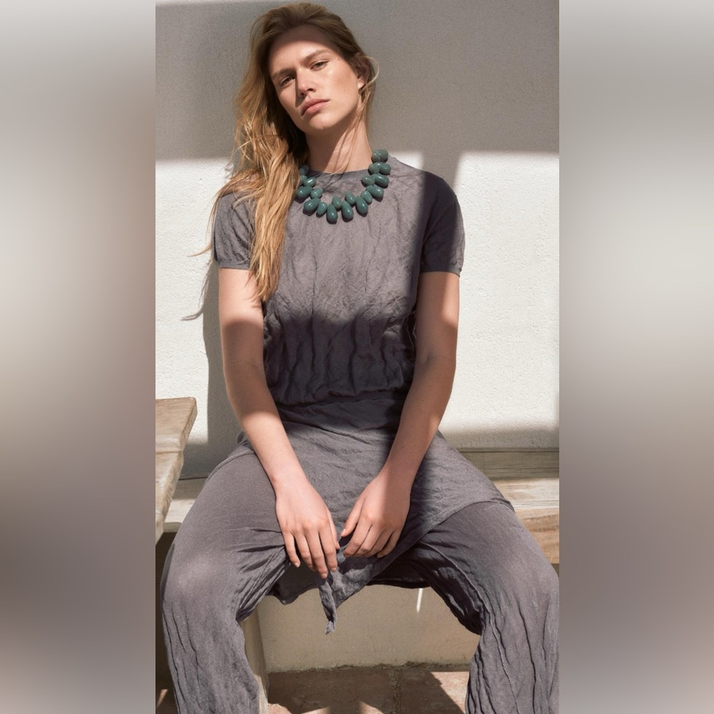 Zara Wrinkle Effect Co Ord Set